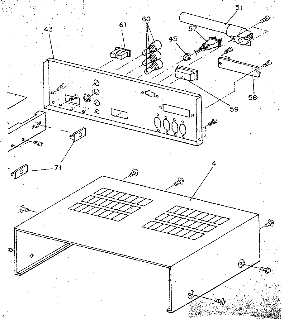 Top cover and rear chassis