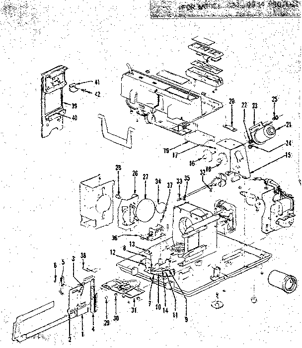 Transport, index gear and lens glide assemblies