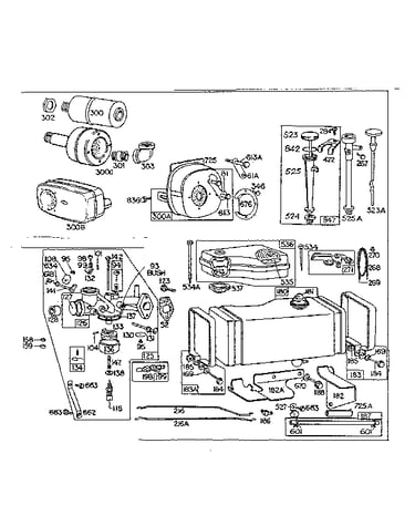 Carburetor and fuel tank assembly