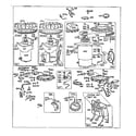 Briggs & Stratton 190700 TO 190799 (0010 - 0017) electric starter and flywheel assembly diagram