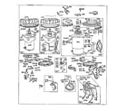 Briggs & Stratton 190700 TO 190799 (5010 - 5156) electric starter and flywheel assembly diagram