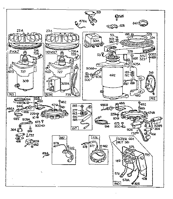 Electric starter and flywheel assembly