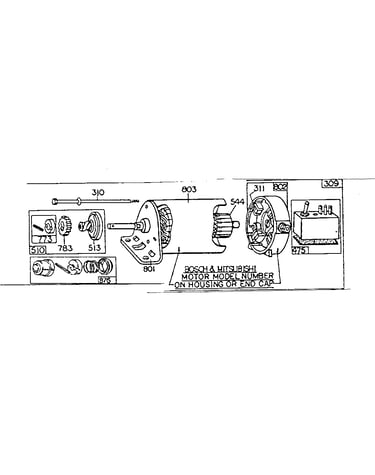 Motor and drive assembly