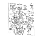 Briggs & Stratton 190700 TO 190799 (1015 - 1026) replacement parts diagram