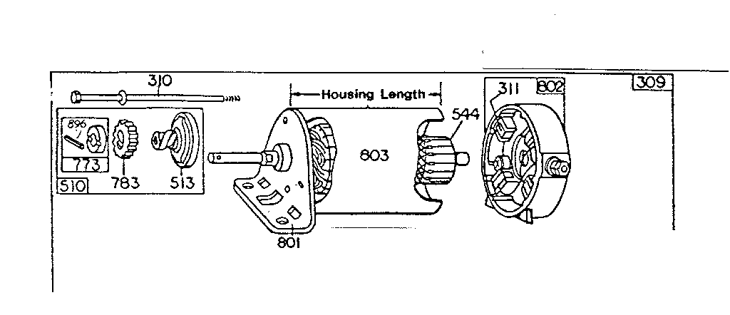 Motor and drive assembly