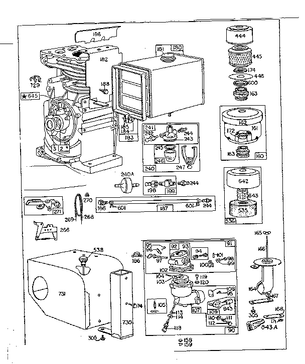 CARBURETOR AND AIR CLEANER ASSEMBLY