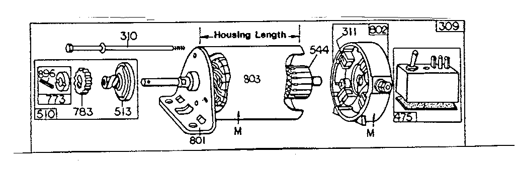 Motor and drive assembly