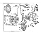 Briggs & Stratton 190400 TO 190499 (0010 - 0070) rewind starter and flywheel assembly diagram