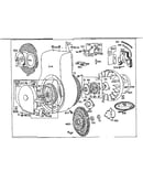 Rewind starter and flywheel assembly