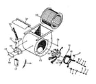 Whirlpool FXB44-55BR-1 blower assembly diagram