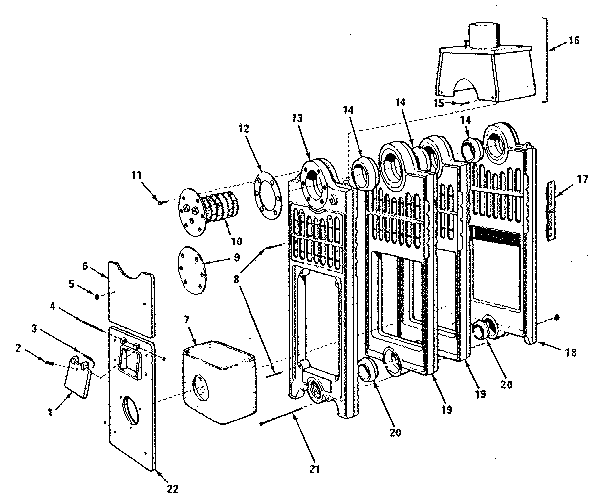 Combustion chamber and flue collector