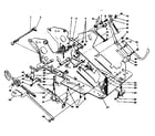 Sears 60358070 base plate, side frames and various function levers diagram