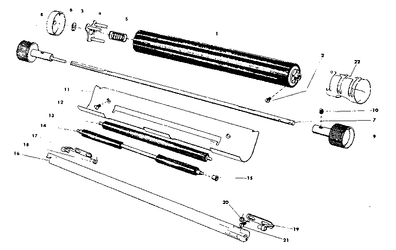 Cylinder, paper pan & feed roll