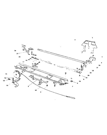 Bottom rail, card guide scale, feed rack & sprng barrel prts