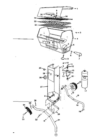 Grill and burner section