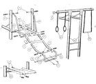 Sears 51272814-78 slide, gym rings, and trapeze assemblies diagram