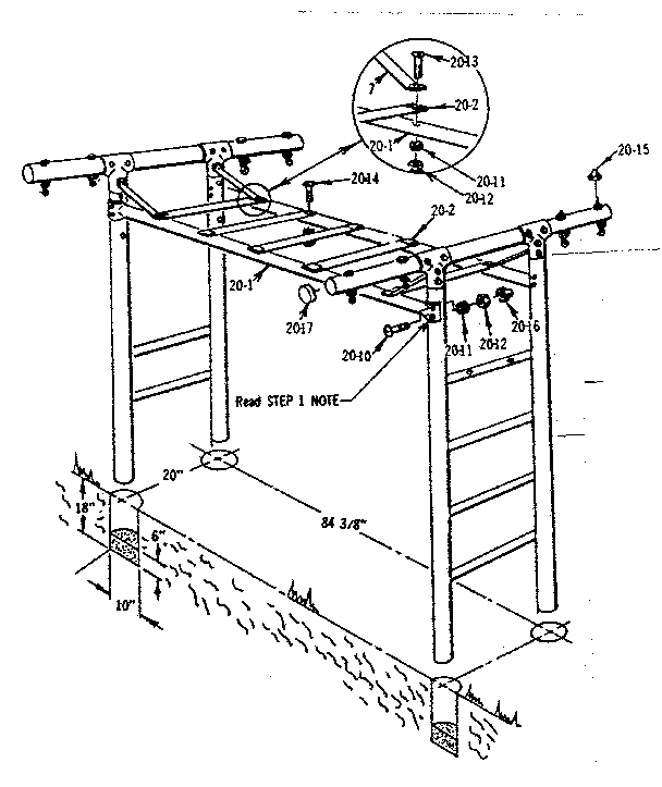 Overhead rail assembly no. 11