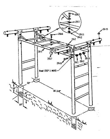 Overhead rail assembly no. 11