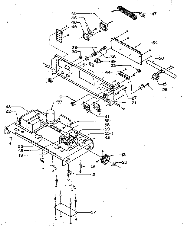 Chassis and rear mounted assemblies
