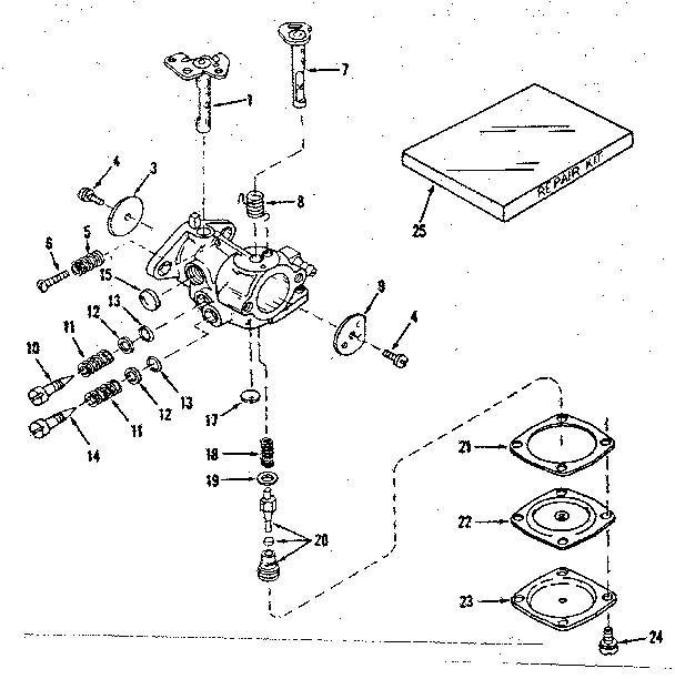 CARBURETOR NO. 30119 (POWER PRODUCTS #0234-14)