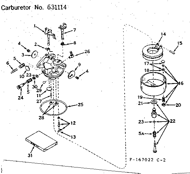 Carburetor no. 631114