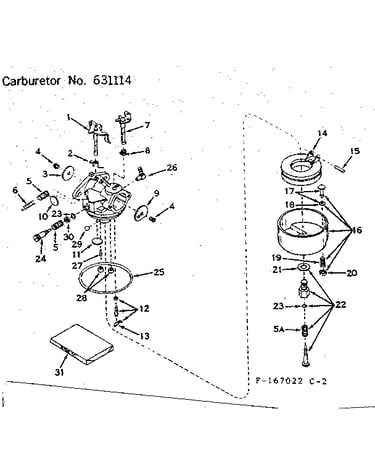Carburetor no. 631114