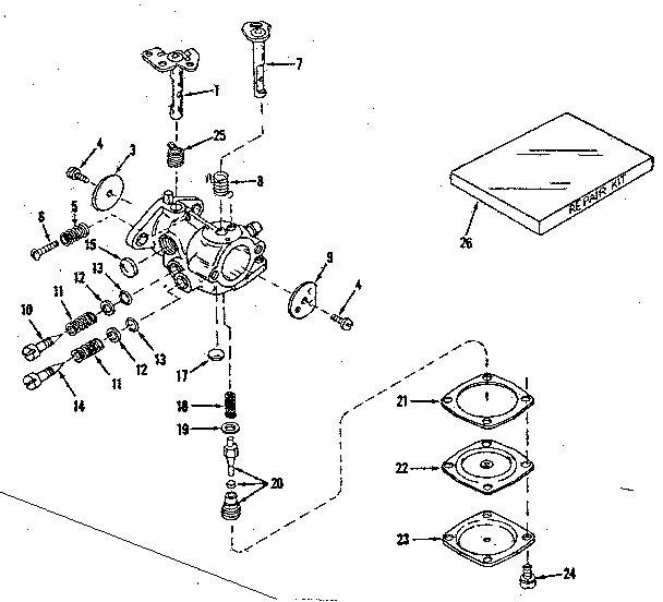 CARBURETOR NO. 29780 (POWER PRODUCTS #0234-02)