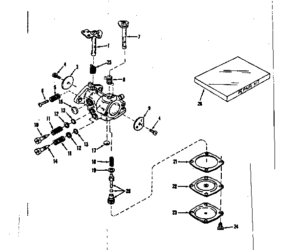 CARBURETOR NO. 29780 (POWER PRODUCTS #0234-02)