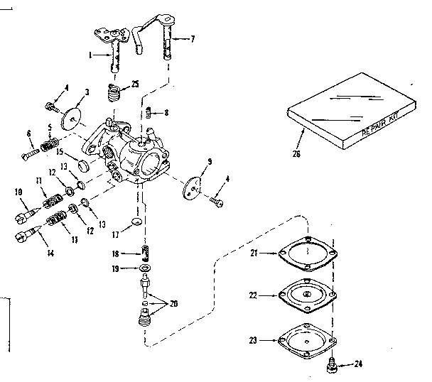 Carburetor no.30146 (power products no. 0234-16)