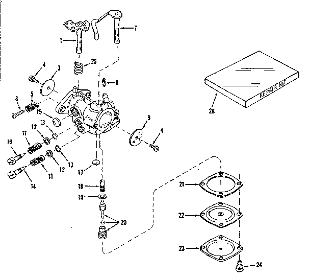 Carburetor no. 30146 (power products no. 0234-16)