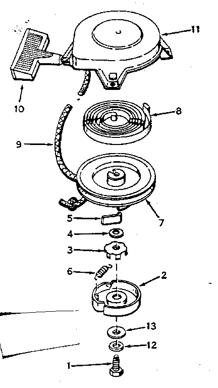 Rewind starter no. 590374