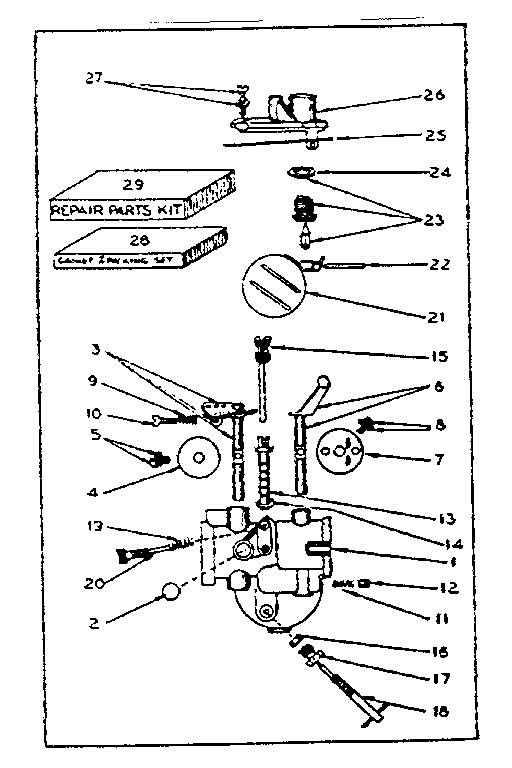 MODEL MT40A TILLOTSON CARBURETOR