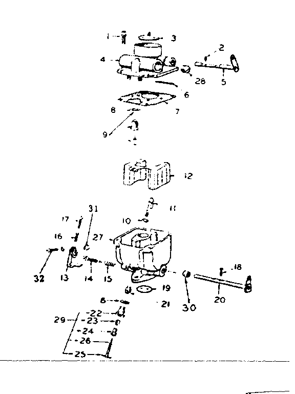 Carburetor parts group