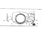 Onan 6CCK-331E/1887E housing,stop button,grnd strap & pressure gauge group diagram