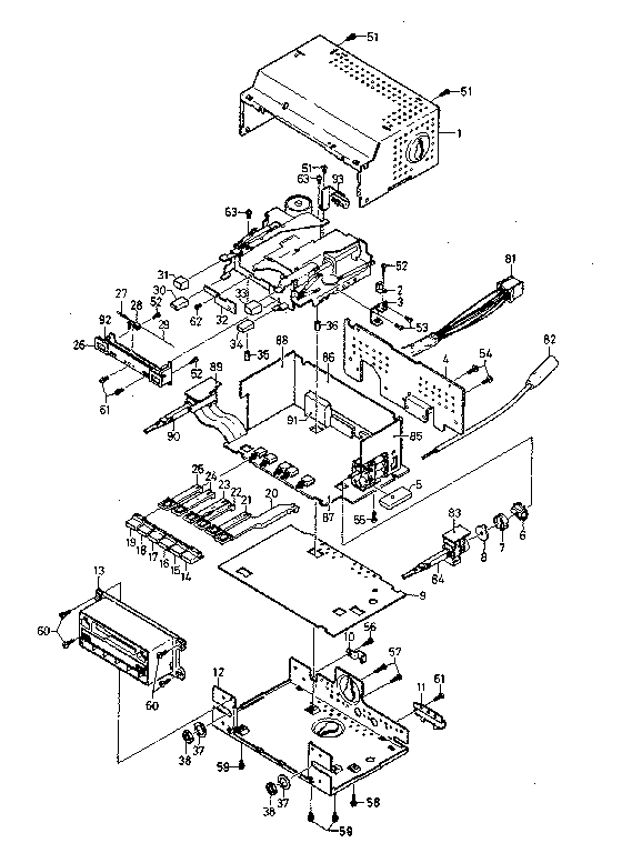 Cabinet and chassis parts