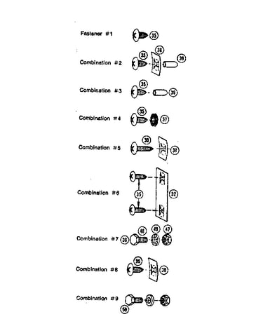 Fastener combinations