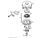 Craftsman 21758543 rewind starter assembly no. 590420 diagram