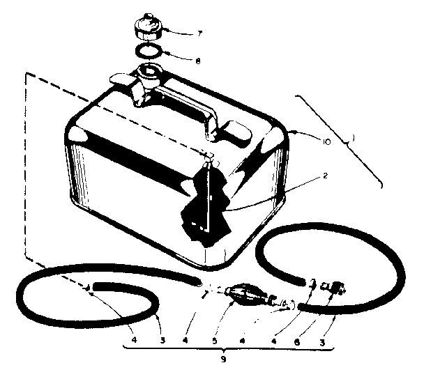 Remote gasoline tank assembly