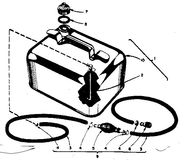 Remote gasoline tank assembly
