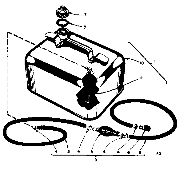 Remote gasoline tank assembly