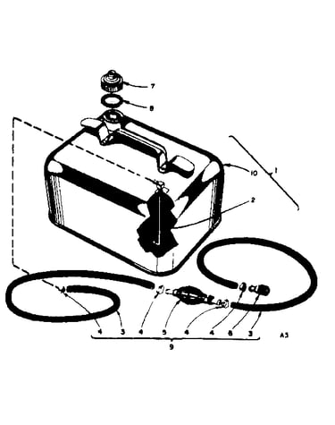 Remote gasoline tank assembly