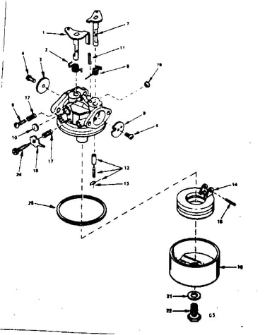 Carburetor assembly no. 631740