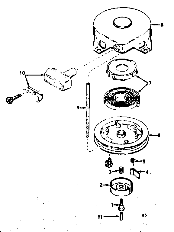 REWIND STARTER ASSEMBLY NO. 590420