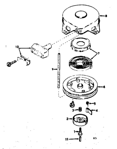 Rewind starter assembly no. 590420
