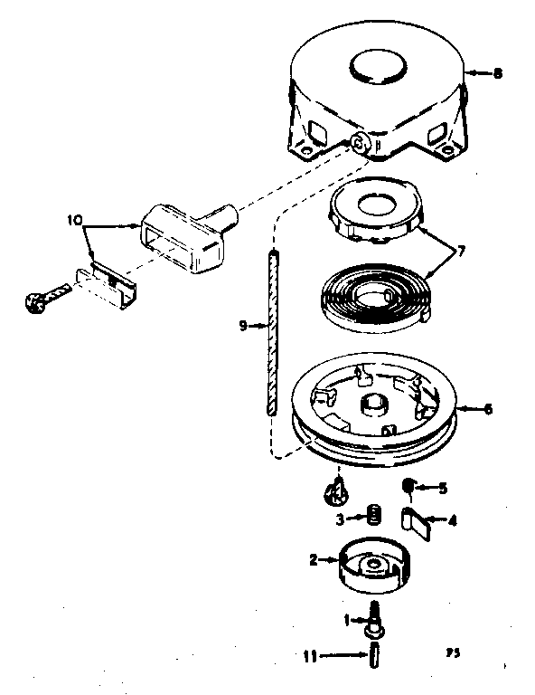 Rewind starter assembly no. 590420