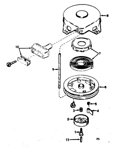 Rewind starter assembly no. 590420
