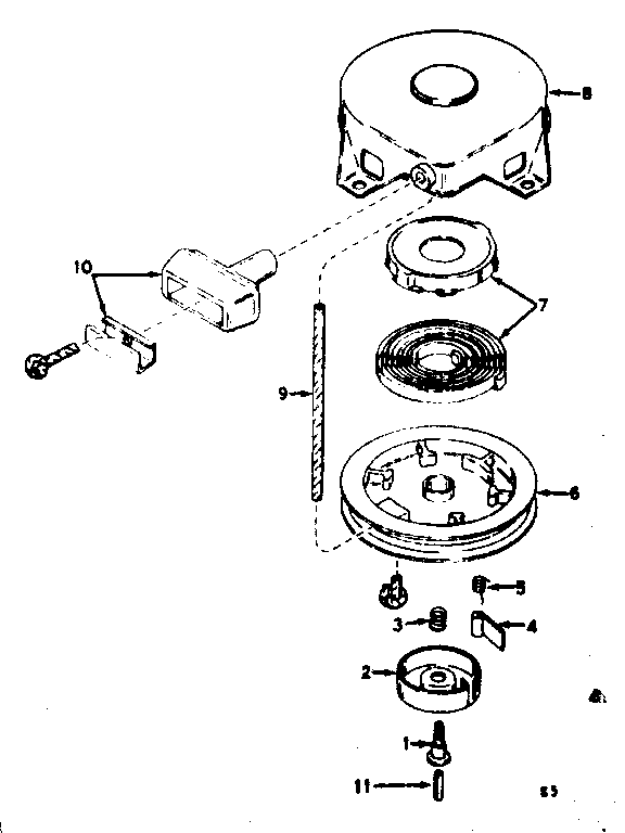Rewind starter assembly no. 590420