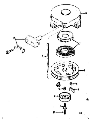Rewind starter assembly no. 590420