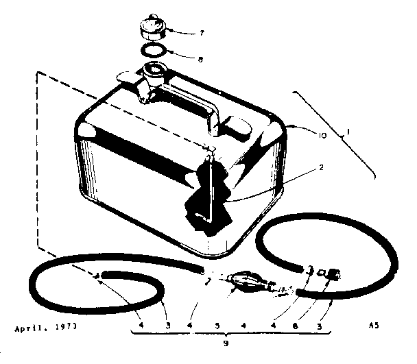 Remote gasoline tank assembly