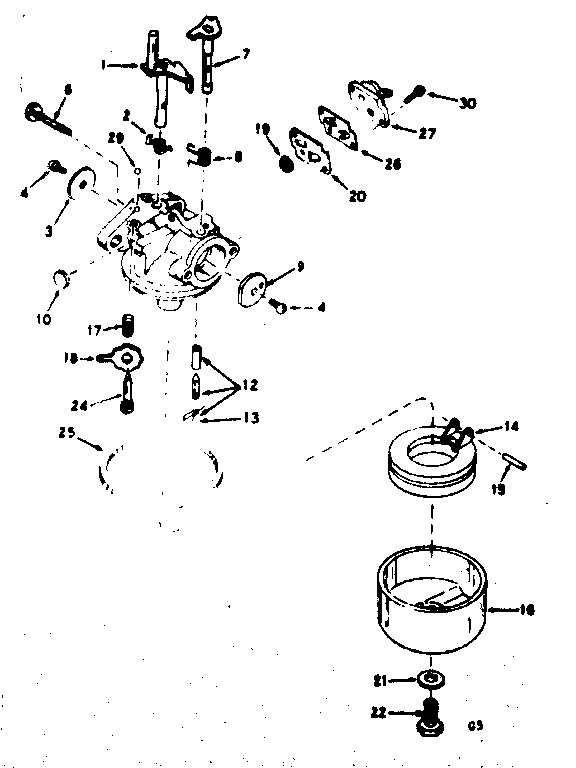 Carburetor assembly no. 631729
